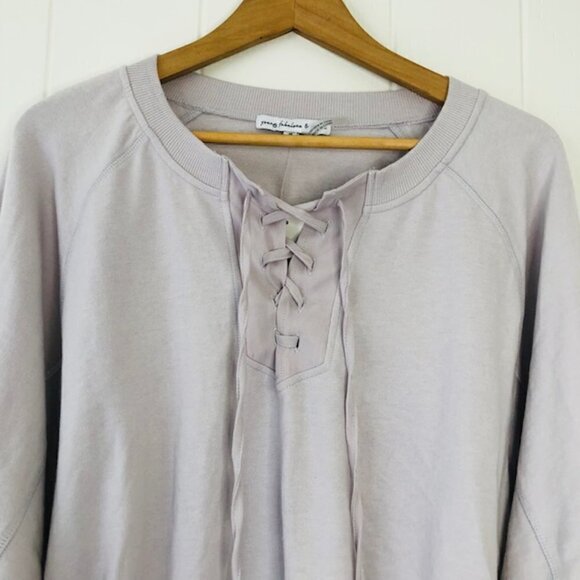 Young Fabulous and Broke Womens Lace Up Payton Crew Sweatshirt Small - Picture 5 of 11